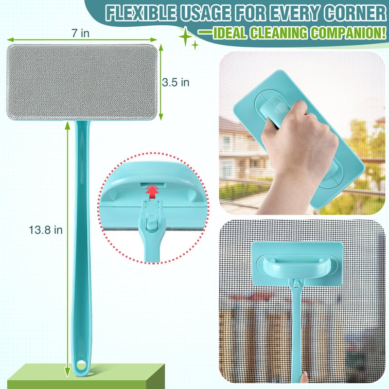 Enhon 1 Pack Mesh Screen Cleaner, Window Screen Cleaning Brush Washing Equipment, Detachable Window Cleaner Tool with Wet and Dry Dual Use - Image 3
